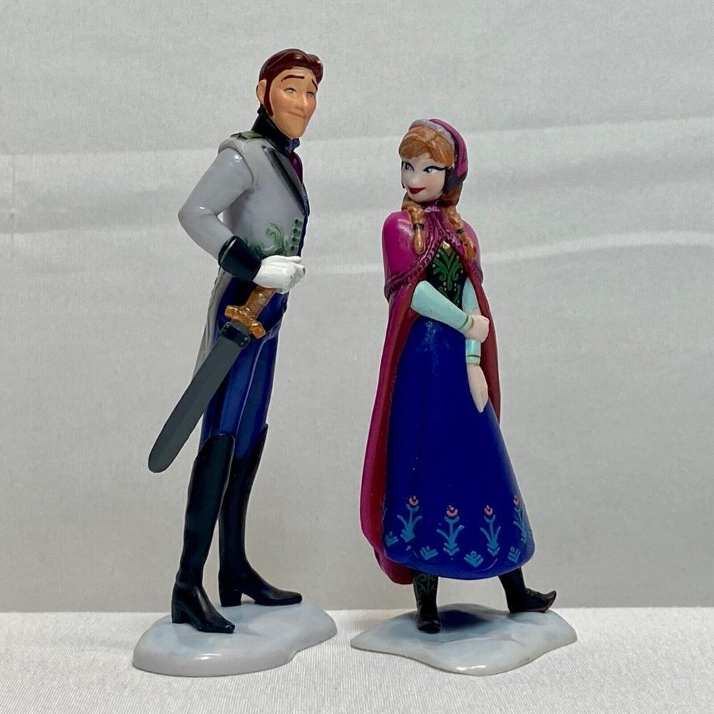 Disney Frozen Princess Snow Anna Prince Hans 4" PVC Toy‎ Figurine Cake Toppers
